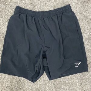 Black gymshark 7” inseam arrival shorts